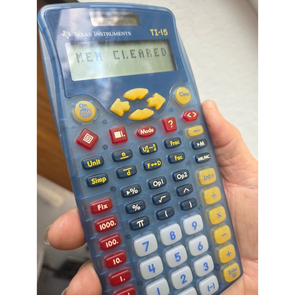 Texas Instruments Solar/Battery Explorer Element Calculator Translucent Blue - Picture 3 of 6